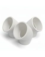 3-Pk 2.5 in. Schedule-40 PVC 45-Degree Elbow Pipe Fitting NSF SCH40 ASTM D2466