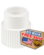 80pcs 2 in. Schedule-40 PVC Male Adapter Pipe Fitting NSF SCH40 ASTM D2466 2"