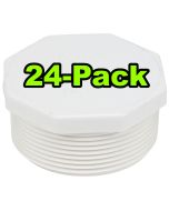 24-Pack 2 in. SCH 40 PVC Male Threaded Plug/MPT End Cap Pipe Fitting NSF ASTM D2466