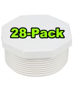 28-Pack 2 in. SCH 40 PVC Male Threaded Plug/MPT End Cap Pipe Fitting NSF ASTM D2466