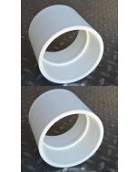 2-Pack 4 in. Schedule-40 DWV Coupling Hub x Hub Drain Waste Vent PVC Fitting ASTM D2665 NSF
