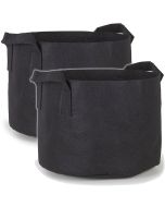 247Garden 20-Gallon Planters Grow Bag/Aeration Fabric Pots w/Handles (Black 16H x 19D) 2-Pack