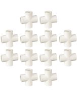 12-Pack 1/2 in. Cross Schedule-40 PVC Fittings NSF ASTM D2466 Plumbing-Grade