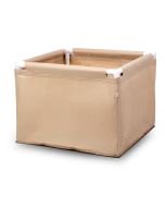 247Garden 2X2 PVC Frame Fabric Grow Bed/Raised Square Garden Pot (30-Gallon Tan)