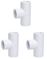 3-PK 1-1/4 in. Schedule 40 PVC Tee 3-Way Pipe Fitting NSF SCH40 ASTM D2466 1.25" T