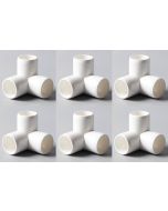 6-Pk 1 in. 3-Way SCH-40 PVC Fittings ASTM D2466 Plumbing-Grade Pipe Connectors