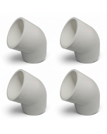 4-PK 2 in. Schedule-40 PVC 45-Degree Elbow Pipe Fitting NSF SCH40 ASTM D2466 2"