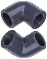 3/4 in. SCH-80 PVC 90-Degree Female Threaded Elbow Fittings NSF ASTM D2467 Socket x FNPT 2-Pack
