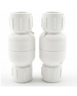 2-Pack 3/4 in. Schedule 40 PVC In-Line Spring Check Valves, Socket
