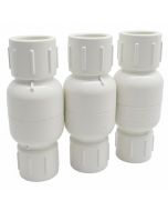 3-Pack 3/4 in. Schedule 40 PVC In-Line Spring Check Valves, Socket