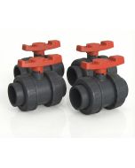 4-PK 3/4 in. SCH40/80 PVC True Union Compact Ball Shut-off Valves Threaded-Type ASTM/ANSI Certified