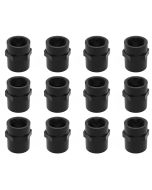 12-PK 3/4 in. SCH-80 PVC Female HEX Adapters Slip x FNPT NSF ASTM D2467 High Pressure Pipe Fittings