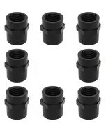8-PK 1 in. SCH-80 PVC Female HEX Adapters Slip x FNPT NSF ASTM D2467 High Pressure Pipe Fittings
