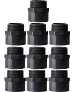 10-PK 1/2 in. SCH-80 PVC Male Hex Adapter Slip x MNPT High Pressure Pipe Fitting NSF ASTM D2467 Industrial-Grade 0.5"