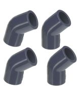 4-Pack 3/4 in. Schedule 80 PVC 45-Degree Elbow ASTM D2467 High Pressure Fittings