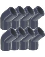8-Pack 1 in. SCH80 PVC 45-Degree Elbow Fittings (Socket)