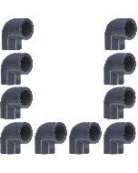 10-Pack 3/4 in. SCH-80 PVC 90-Degree Elbow Fittings NSF ASTM D2467 Slip/Socket