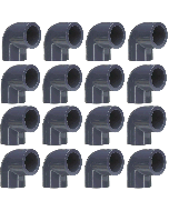 16-Pack 1 in. Schedule 80 PVC 90-Degree Elbow High Pressure Pipe Fittings Slip/Socket NSF ASTM D2467