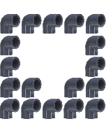 18-Pack 3/4 in. SCH-80 PVC 90-Degree Elbow Fittings NSF ASTM D2467 Slip/Socket