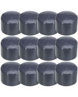 12-Pack 1 in. Schedule 80 PVC End Caps Slip/Socket Pipe Fittings NSF ASTM D2467