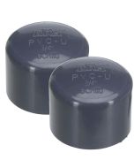2-Pack 3/4 in. SCH-80 PVC End Caps Slip/Socket NSF ASTM D2467
