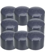 8-Pk 1/2 in. SCH-80 PVC End Caps Slip/Socket NSF ASTM D2467