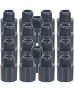 18-Pack 3/4 in. Schedule 80 PVC Male Adapters Pipe Fittings (Socket x MPT) NSF ASTM D2467/D2464 NPT