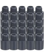 25-Pack 3/4 in. Schedule 80 PVC Male Adapters Pipe Fittings (Socket x MPT) NSF ASTM D2467/D2464 NPT