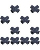 10-Pk 3/4" Sch-80 PVC Cross 4-Way Pipe Fittings NSF ASTM D2467 Slip/Socket FS USA