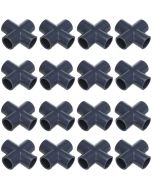16-Pk 3/4" Sch-80 PVC Cross 4-Way Pipe Fittings NSF ASTM D2467 Slip/Socket FS USA