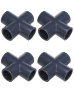 4-Pk 3/4" Sch-80 PVC Cross 4-Way Pipe Fittings NSF ASTM D2467 Slip/Socket FS USA