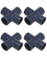 4-Pack 1 in. Schedule 80 PVC Cross 4-Way Straight Pipe Fittings Slip/Socket NSF ASTM D2467