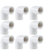 8-Pk 3/4 in. SCH-40 PVC 90-Degree Female Threaded Elbow FIPT x Slip/Socket Pipe Fitting NSF ASTM D2466
