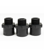 3-Pack 3/4 in. Schedule 80 PVC Male Hex Adapters Pipe Fittings (Socket x MPT) NSF ASTM D2467/D2464 NPT Precision-Grade Fittings