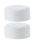 2-Pack 3 in. Schedule 40 PVC End Cap Pipe Fittings NSF SCH40 ASTM D2466