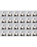 24-Pk 1/2 in. 3-Way SCH-40 PVC Fittings ASTM D2466 Plumbing-Grade Connectors