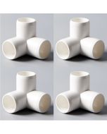 4-Pk 1 in. 3-Way SCH-40 PVC Fittings ASTM D2466 Plumbing-Grade Pipe Connectors New