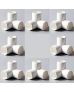 8-Pk 1/2 in. 3-Way SCH-40 PVC Fittings ASTM D2466 Plumbing-Grade Connectors