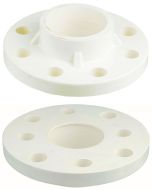 4 in. White PVC SCH-40/80 TS Flange ASTM D2466/D2467 Socket-Type High Pressure Pipe Fittings (Set of 2)
