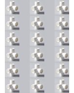 18-Pk 1/2 in. 4-Way SCH-40 PVC Fittings ASTM D2466 Plumbing-Grade Connectors