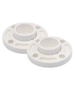 2-Pack 3" SCH-80 PVC Van Stone Flanges 2-Piece Combo Socket Connection (Set of 2) ANSI+ASTM D2467 for High Pressure Pipe Fitting System