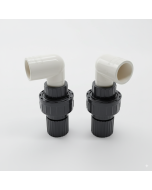 2-Pack SCH80 3/4 in. PVC Chiller Fittings w/ SCH80 Unions + Male Adapters + Special SCH40 90-Degree Street Elbow ASTM ANSI Fittings Professional Series
