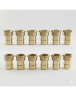 12-PK 1 in. PEX-A x 3/4 in. NPT Female HEX Adapters ASTM F1960 NSF Lead Free Brass Cold Expansion PEX Fittings