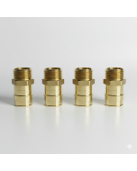 4-Pack 1 in. PEX-A x 3/4 in. Male Pipe Threaded MTP/NTP Adapters NSF Lead Free DZR Brass ASTM F1960 PEX Cold Expansion Fittings