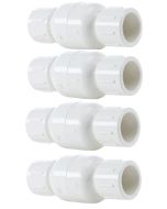 4-Pk 1 in. Schedule 40 PVC In-Line Spring Check Valves Slip/Socket