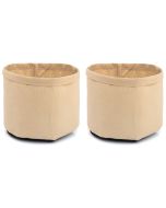2-Pack 4-Gallon 247Garden Basic Aeration Tan Fabric Grow Bags 200GSM BPA-Free Planters 10H x 11D Pots (2)