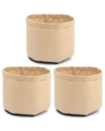 3-Pack 4-Gallon 247Garden Basic Aeration Tan Fabric Grow Bags 200GSM BPA-Free Planters 10H x 11D Pots (3)