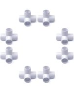 8-Pack 3/4 in. 4-Way PVC Elbow ASTM SCH40 Furniture-Grade Fittings