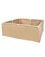 247Garden 4X4 PVC Frame Fabric Grow Bed/Raised Square Garden Bag  (120-Gallon Tan)
