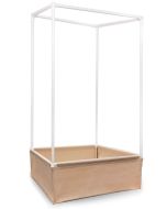 247Garden 4X4 Aeration Fabric Grow Bed/Raised Vegetable Flower Garden with PVC Frames + Extension (120-Gallon Tan)